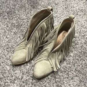 Fringe cowboy booties